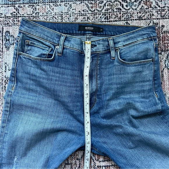 Hudson Holly High-Rise Skinny Jeans Size 30 Ripped Knee Distressed Ankle Length - Picture 5 of 9
